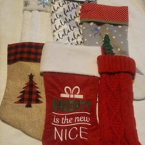 Festive Christmas Stocking Set 6 Total